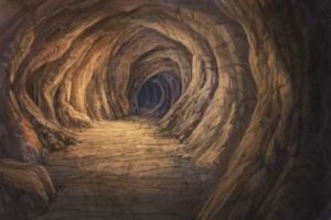An underground tunnel.