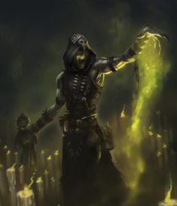 A Shaman wielding curses and vodun.