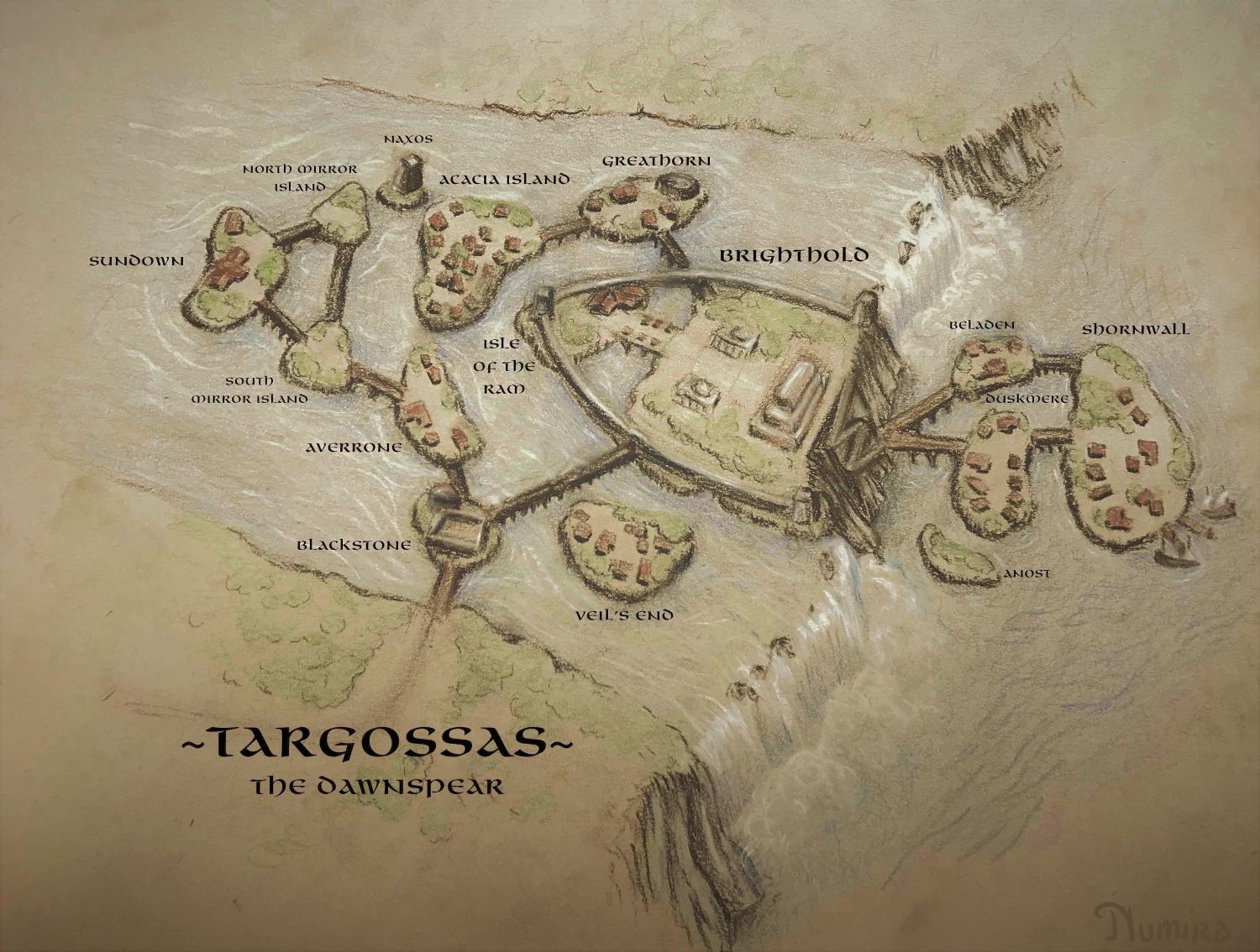 Map of Targossas, by Numira