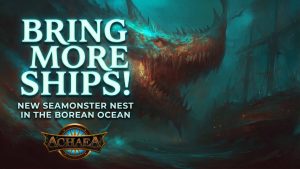 A giant sea leviathan attacking a MUD games ship