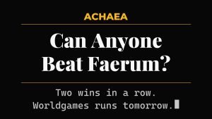 Achaea Championship XP Event results - Faerum wins with 7 points and 200 credits