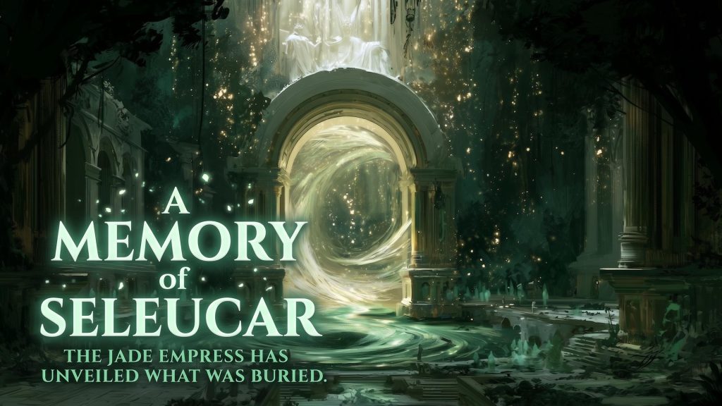 Achaea lore event -- Lorielan and the Elder Gods forge a Divine gateway above the ruins of Seleucar