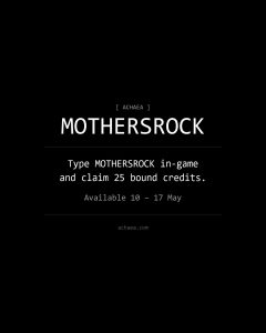Achaea MOTHERSROCK promo -- type MOTHERSROCK in-game between May 10 and 17 for 25 free bound credits