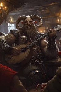 A Satyr Bard of Achaea with songblessed rapier, mid-Bladedance