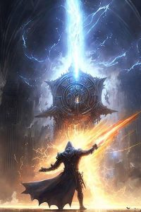 A Human Psion of Achaea with woven blade and projected mind-energy