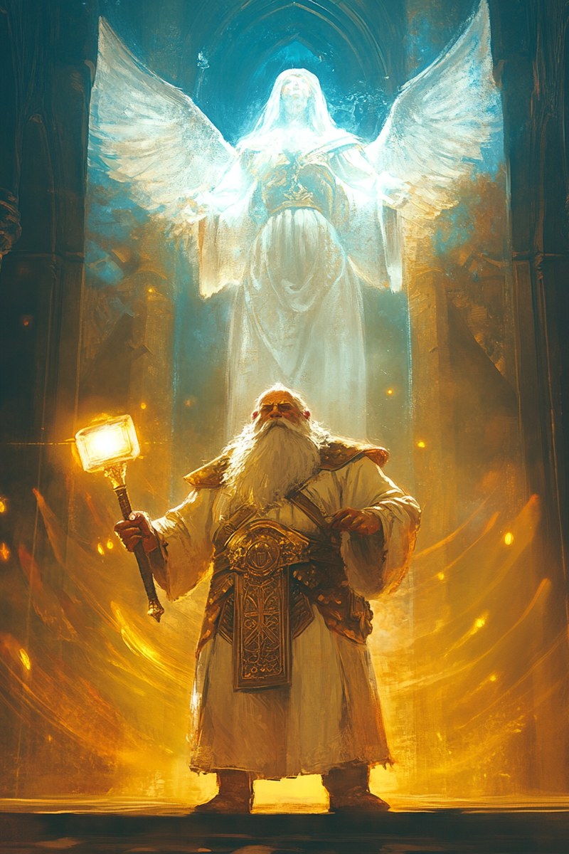 A Dwarves Priest: illustrative portrait.