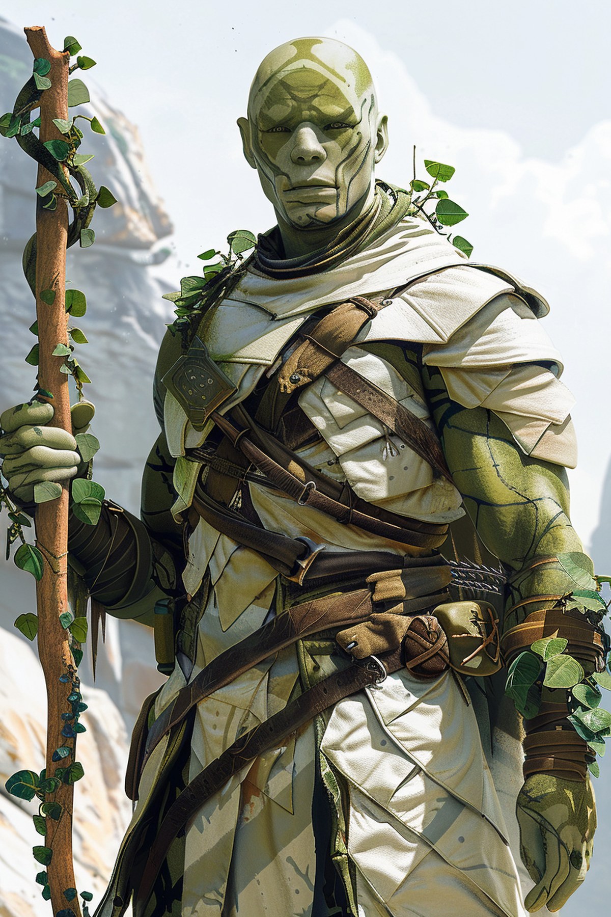 Achaea Fayad Race Hero - Druid | Achaea A Fayad character: hero portrait for the Achaea race page.