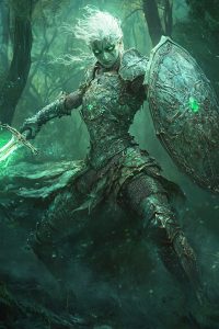 A Fayad Runewarden - illustrative portrait of a Fayad character playing the Runewarden class in Achaea.