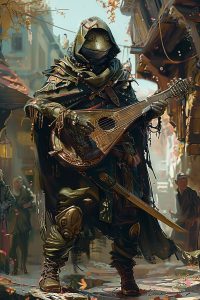 A Grook Bard - illustrative portrait of a Grook character playing the Bard class in Achaea.