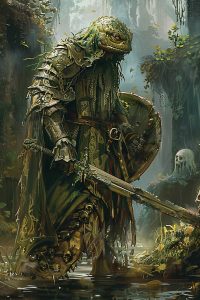 A Grook Infernal - illustrative portrait of a Grook character playing the Infernal class in Achaea.