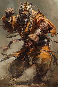 A Rajamala Monk - illustrative portrait of a Rajamala character playing the Monk class in Achaea.