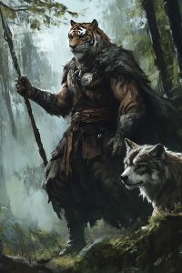 A Rajamala Sentinel - illustrative portrait of a Rajamala character playing the Sentinel class in Achaea.