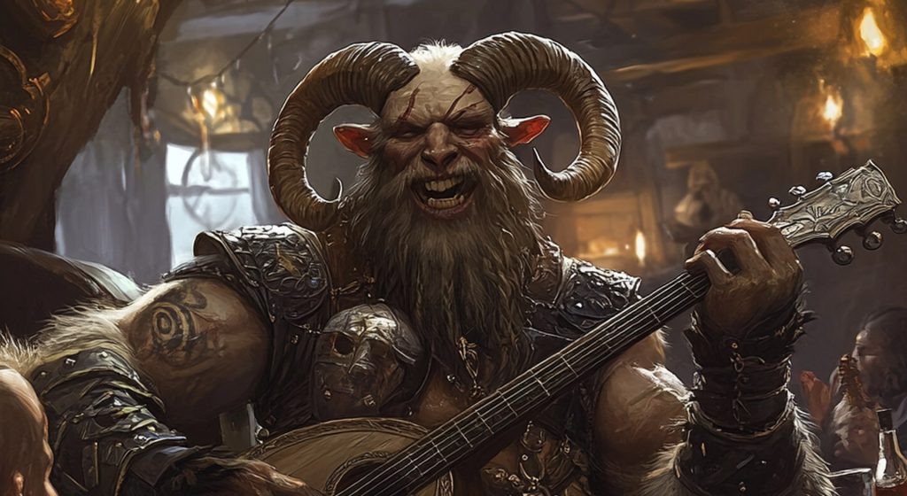 An Satyr character: landscape hero banner for the Achaea Satyr race page.