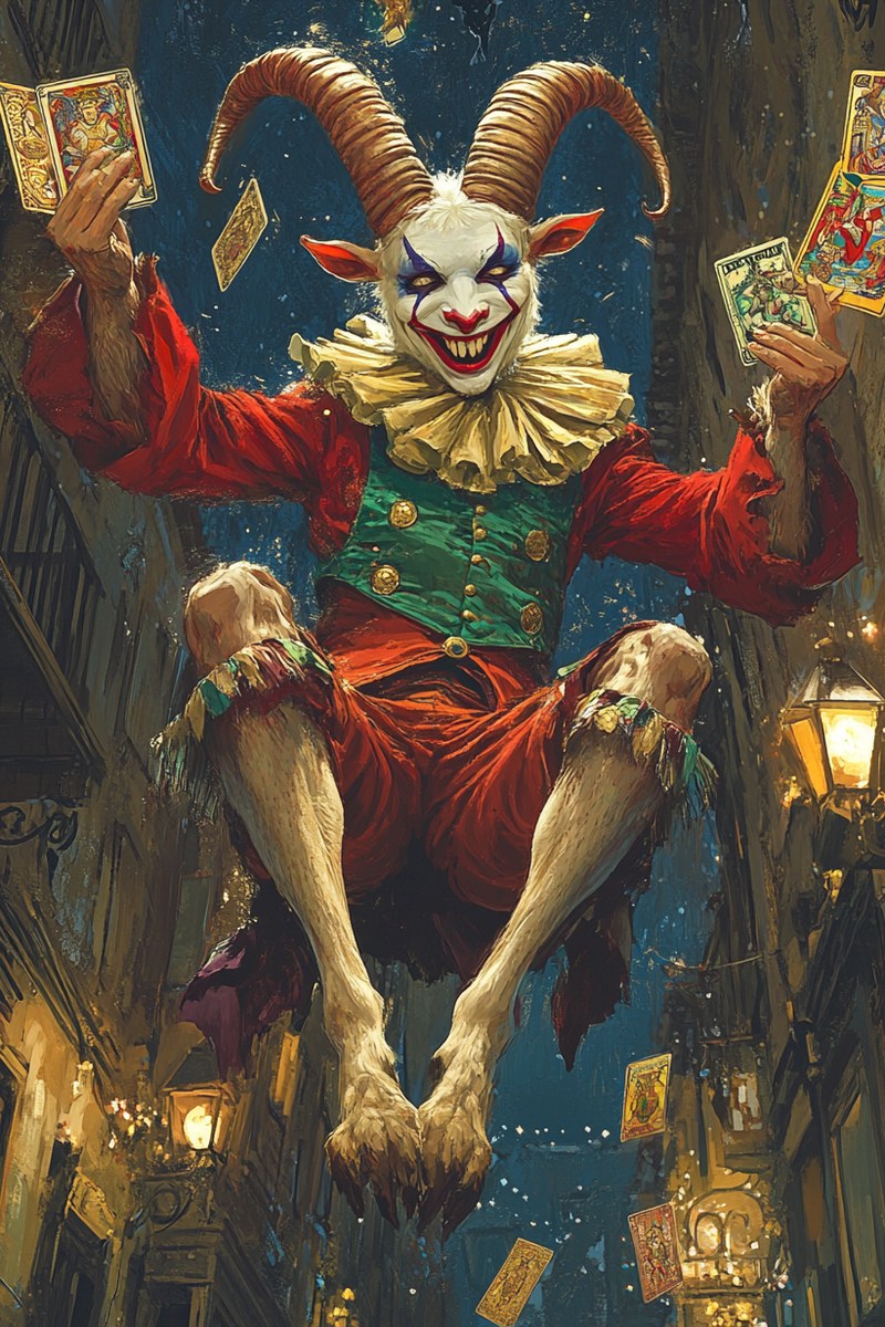 A Satyrs Jester: illustrative portrait.