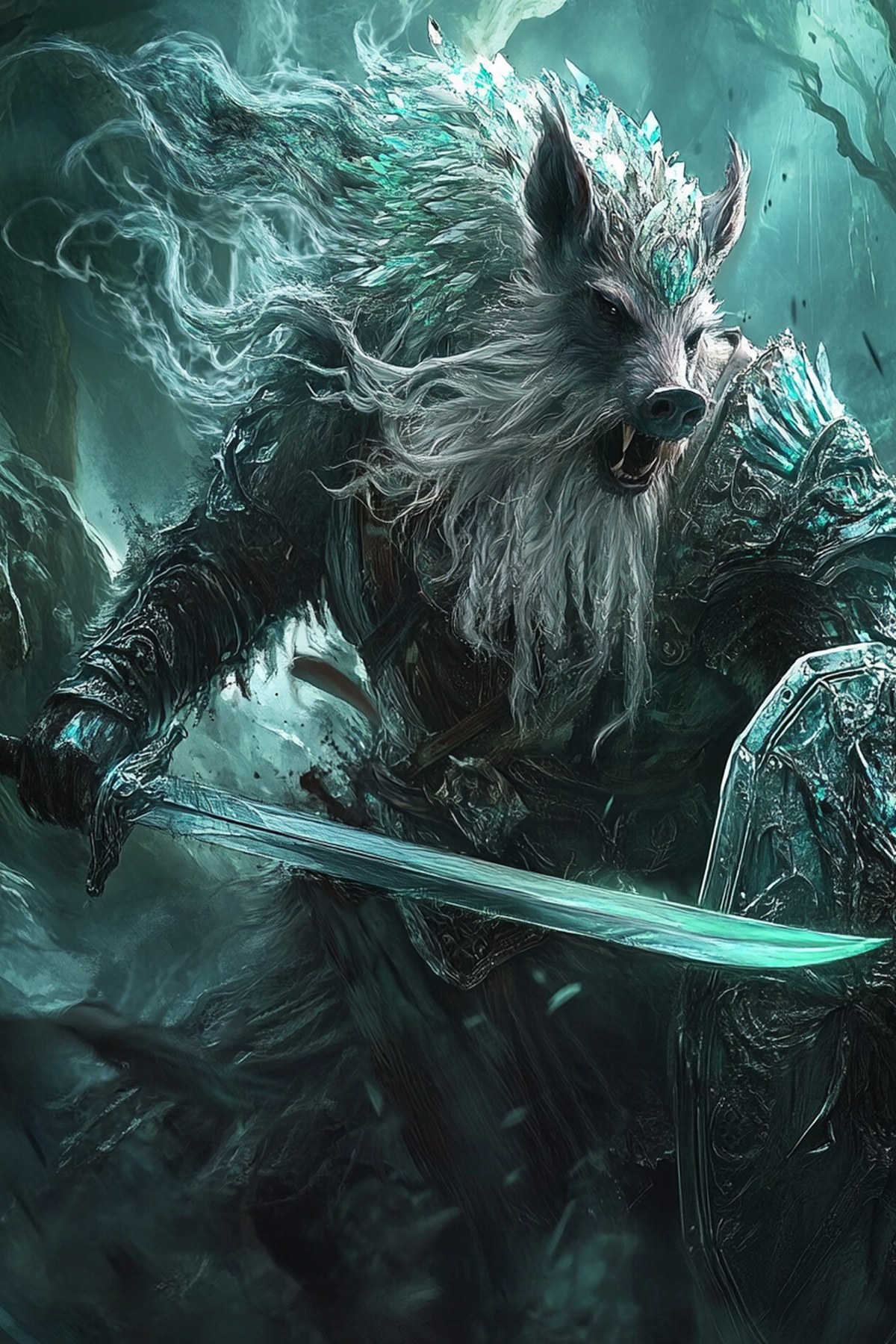 Achaea Tashla Race Hero - Runewarden | Achaea A Tash'la character: hero portrait for the Achaea race page.