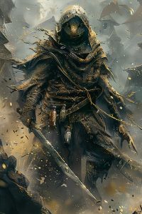 A Xoran Serpent - illustrative portrait of a Xoran character playing the Serpent class in Achaea.