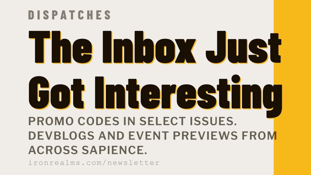 Achaea newsletter - promo codes in select issues, devblogs and event previews from across Sapience