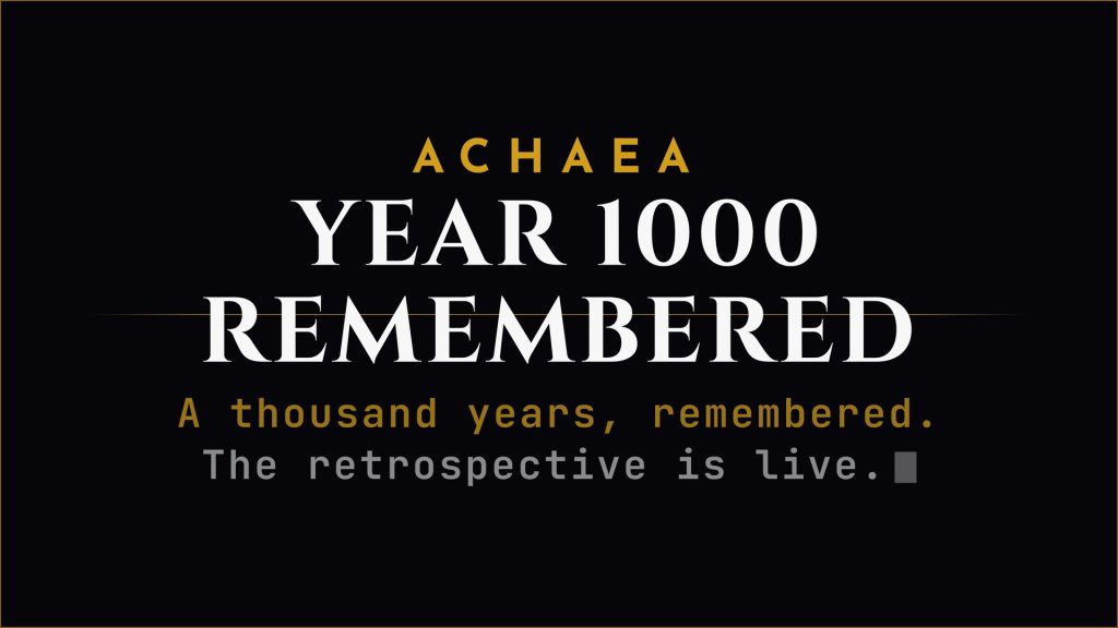 Year 1000 | Achaea Achaea Year 1000 retrospective card
