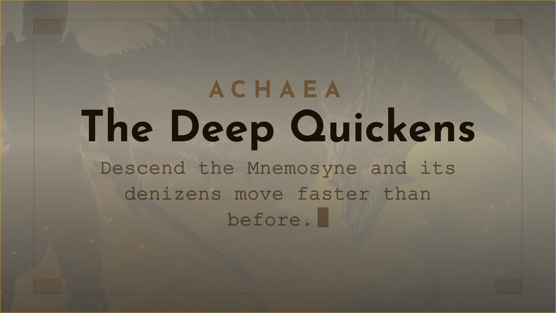 Achaea Mnemosyne update: mobs act faster deeper down, crystalline hourglass Prime-only