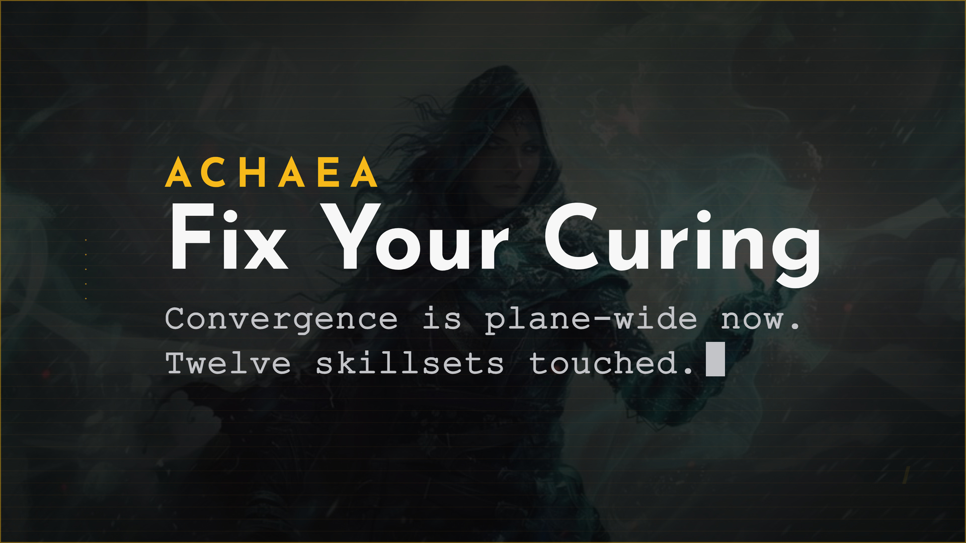 Achaea August classleads: Bladedance harrying balance, Elementalism Convergence plane-wide, Oppression Agony rework