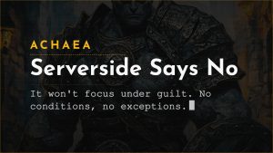 Achaea updates: serverside refuses to focus under guilt, boon afflictions no longer masked, ancient whetstone adds bows and stilettos