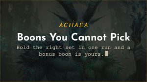 Achaea announce card for Mnemosyne Combo Boons, bonus boons granted automatically for claiming every boon in a set