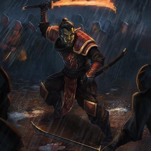 blademaster_large The Blademaster is an elemental swordsman, pairing physical strikes with slashes of his named blade.
